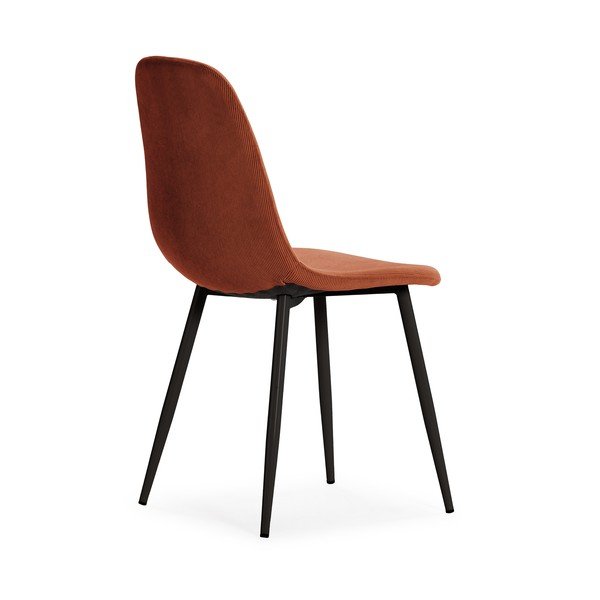 Tapicerowane krzesła zestaw 4 szt. w kolorze terakoty Minka – Marckeric-image-2