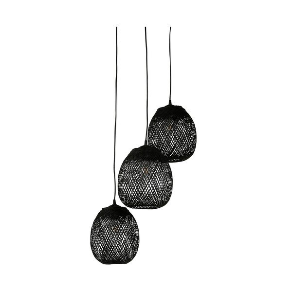 Czarna lampa wisząca 40x40 cm Elme – Côté Table-image-3