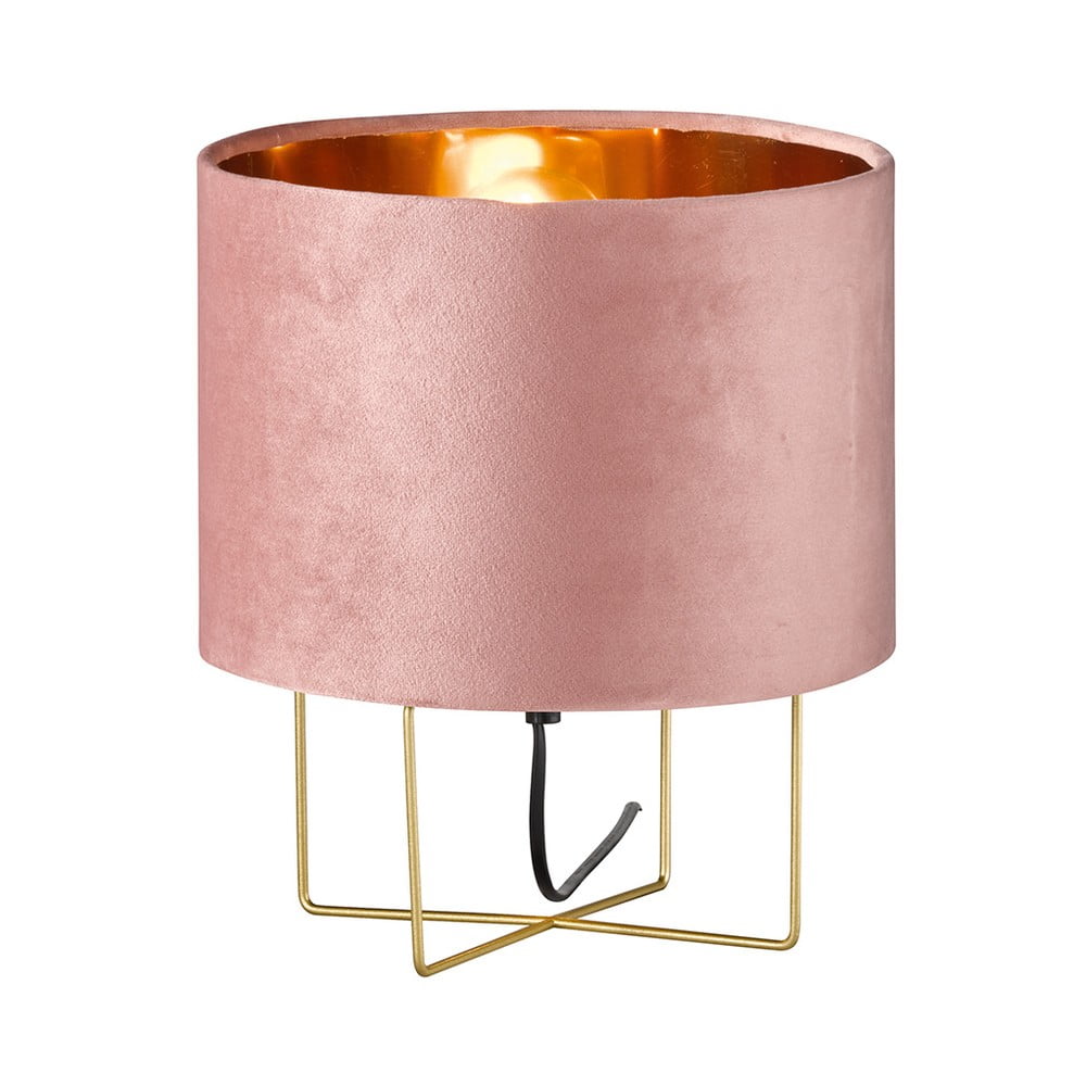 Różowa lampa stołowa Fischer & Honsel Aura, wys. 32 cm