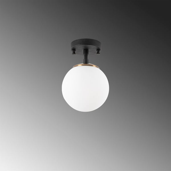 Czarno-biała lampa sufitowa ze szklanym kloszem ø 15 cm Atmaca – Opviq lights-image-4