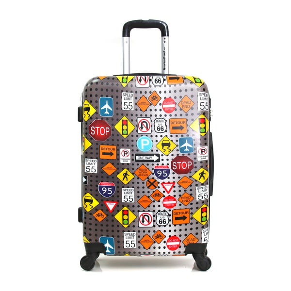 Kolorowa walizka na kółkach American Travel, 46 l