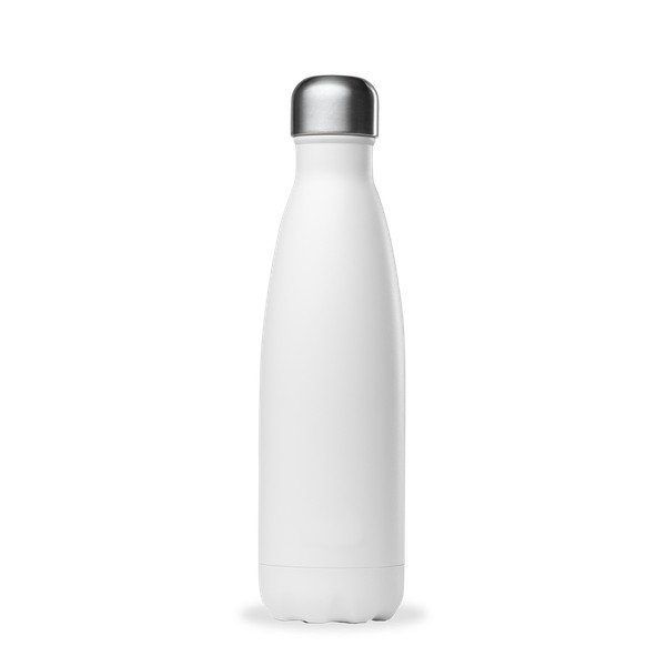 Biała butelka podróżna ze stali nierdzewnej 500 ml Matt – Qwetch-image-2