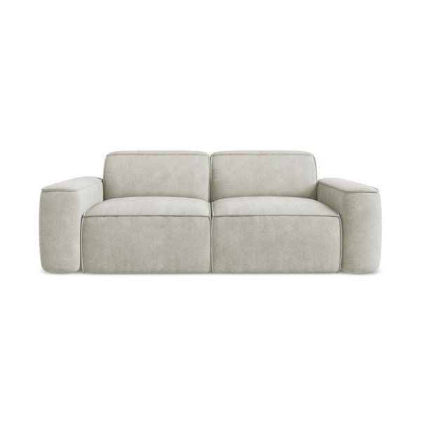 Kremowa sofa z tkaniny szenilowej 204 cm Omao – Makamii