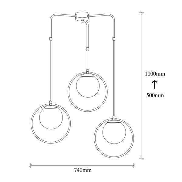 Czarna metalowa lampa wisząca Opviq lights Nazarios-image-3