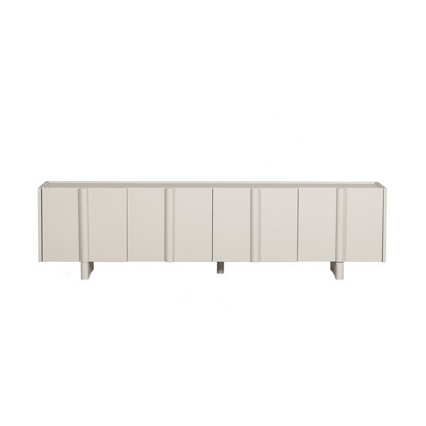 Kremowa modułowa szafka pod TV z litego drewna sosnowego 200x53 cm Basu – WOOOD