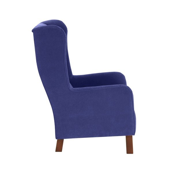 Niebieski fotel Max Winzer Bruno Velor -image-2