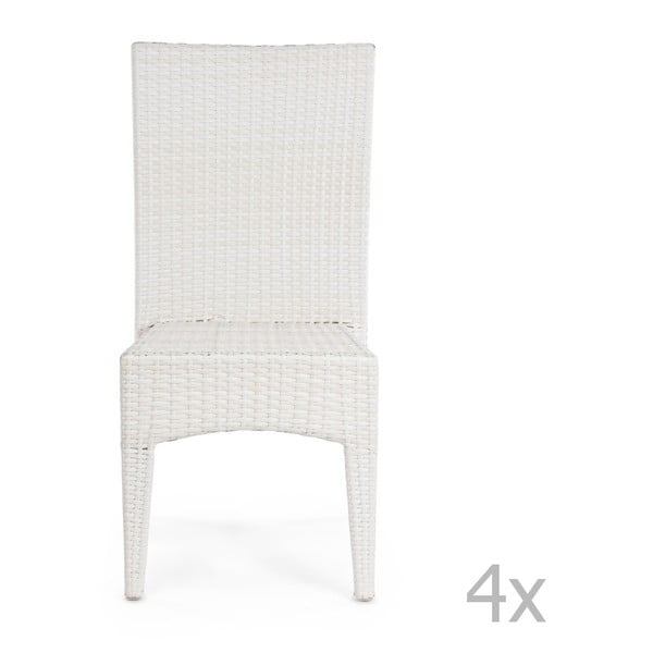 Zestaw 4 białych krzeseł Bizzotto Athena