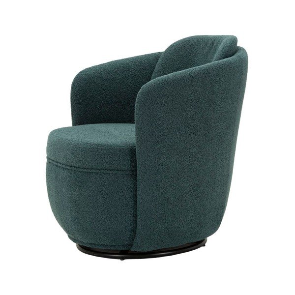 Morski obrotowy fotel z materiału bouclé Torino – Mauro Ferretti-image-2