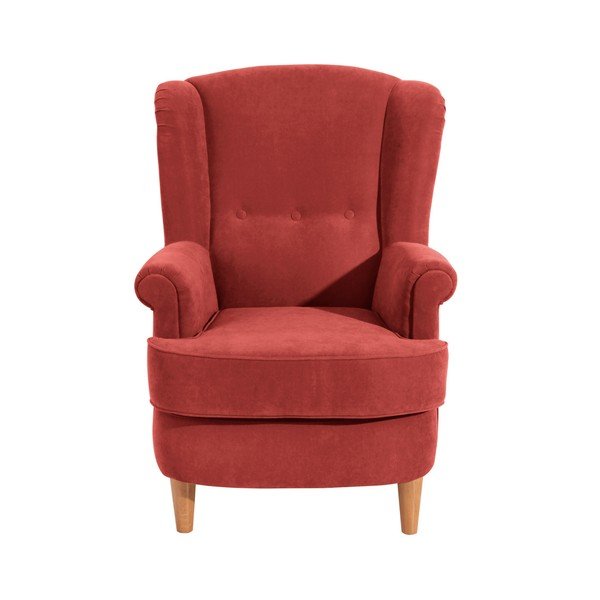 Ciemnoczerwony fotel Max Winzer Kendra Velor-image-2
