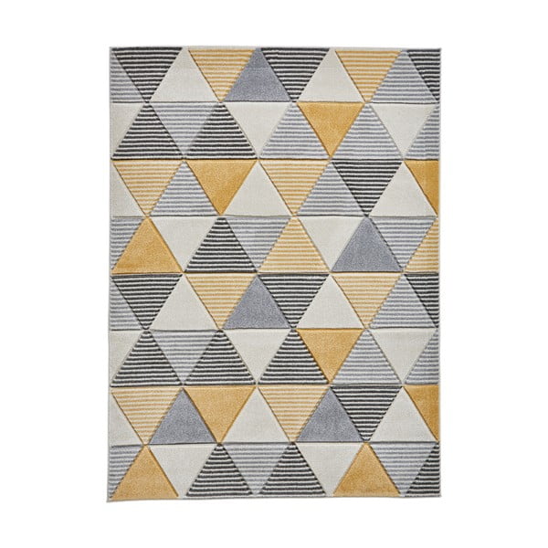 Żółtoszary dywan Think Rugs Matrix, 120x170 cm