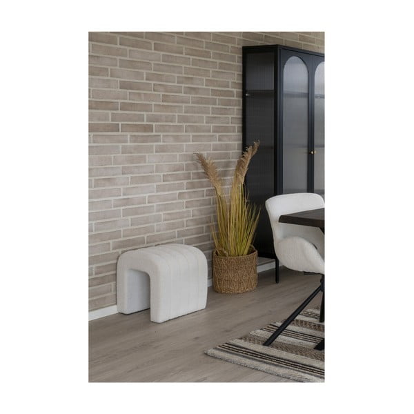 Biały puf z materiału bouclé Colma – House Nordic-image-3