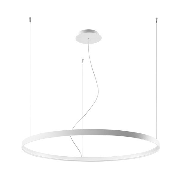 Biała lampa wisząca Sollux Ganica, ø 100 cm