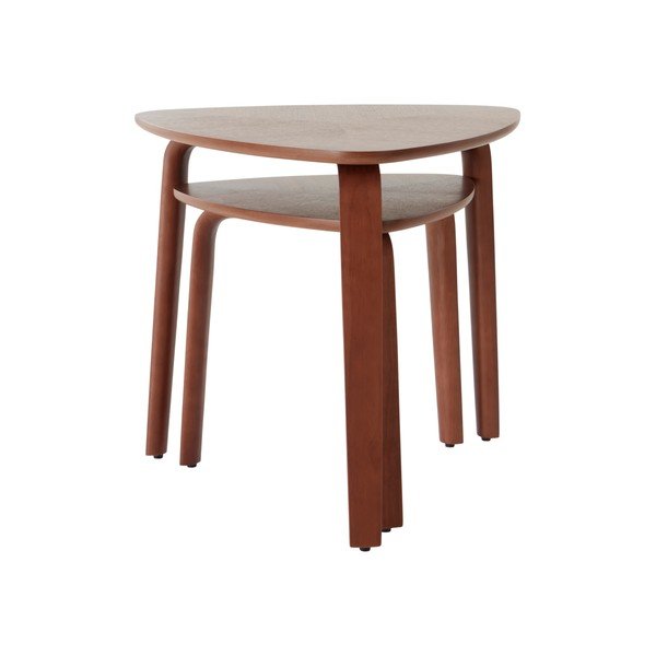 Stoliki zestaw 2 szt. w dekorze orzecha 55x56 cm Tulua – Jotex-image-2