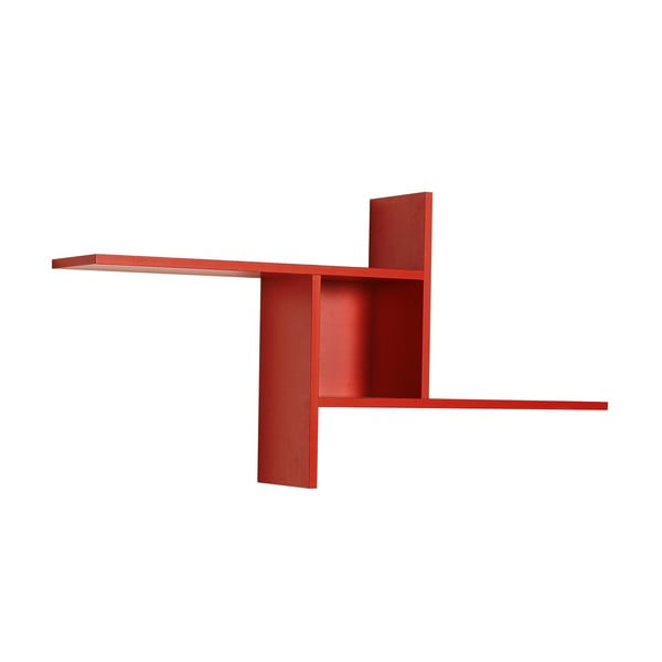 Czerwona wielopoziomowa półka 100 cm Cross – Kalune Design-image-2