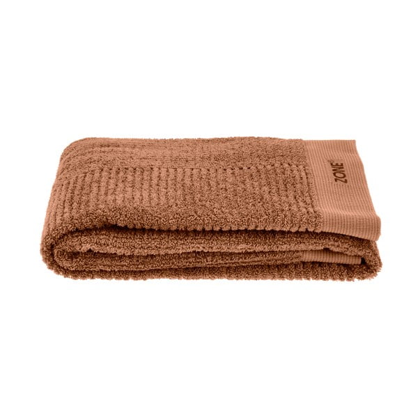 Pomarańczowobrązowy bawełniany ręcznik kąpielowy 70x140 cm Terracotta – Zone-image-2