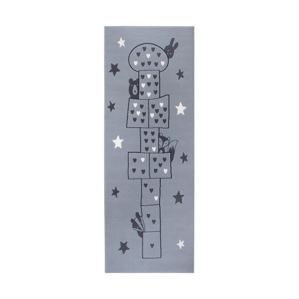 Dziecięcy szary dywan Hanse Home Adventures Jump, 100x250 cm