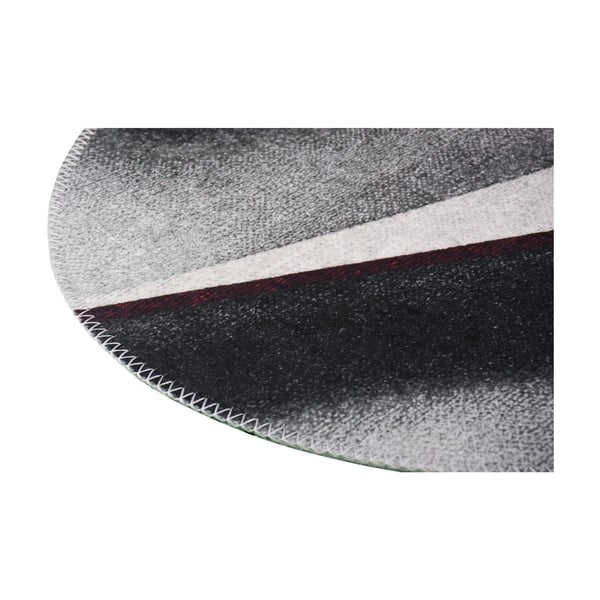 Czarno-biały okrągły dywan odpowiedni do prania ø 100 cm – Vitaus-image-2