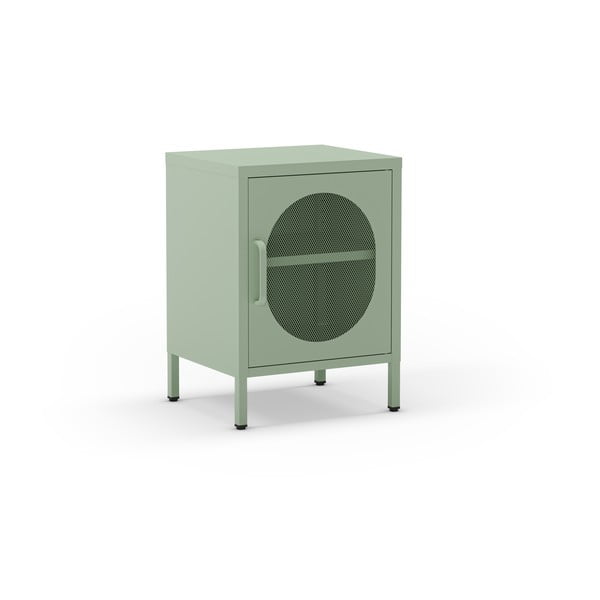 Miętowa metalowa szafka nocna Diora – Marckeric-image-2