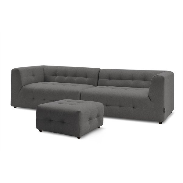 Ciemnoszara sofa 324 cm Kleber – Bobochic Paris-image-3