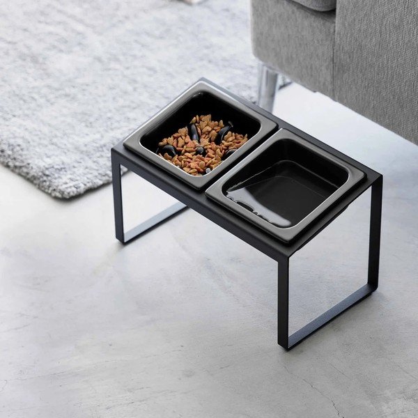 Zestaw misek ze stojakiem dla czworonoga ceramiczny Nooks – YAMAZAKI-image-4