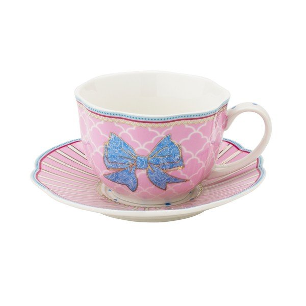 Porcelanowa filiżanka ze spodkiem Bowie Lisbeth Dahl, 2 szt.-image-1