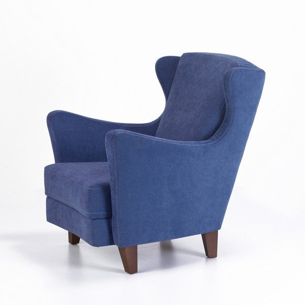 Niebieski fotel uszak Balcab Home Koda-image-1