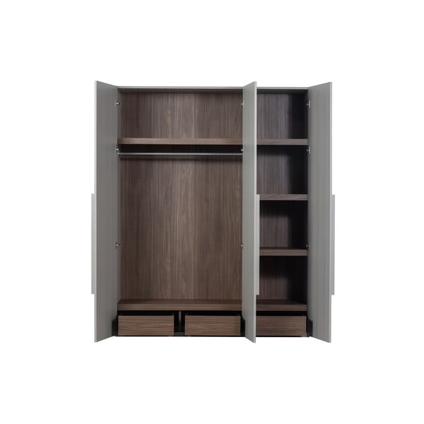 Szara szafa modułowa 165x210 cm Rens – WOOOD-image-3