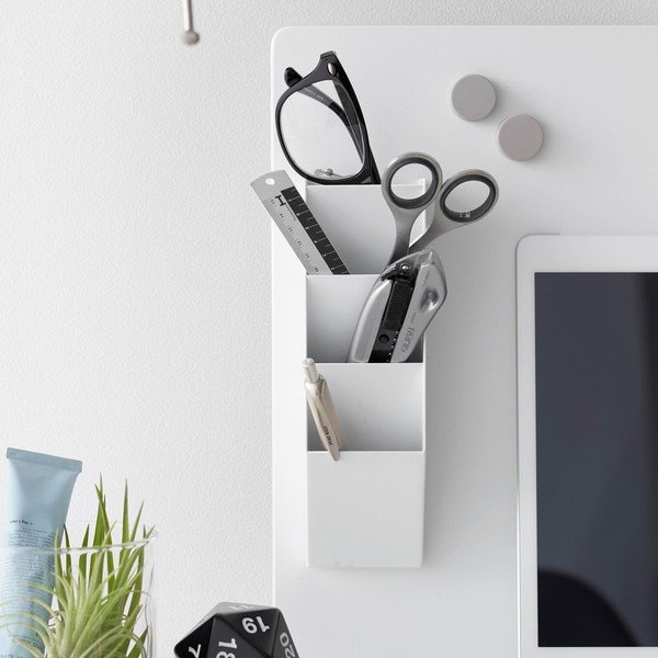 Biały metalowy organizer na artykuły papiernicze Tower – YAMAZAKI-image-1