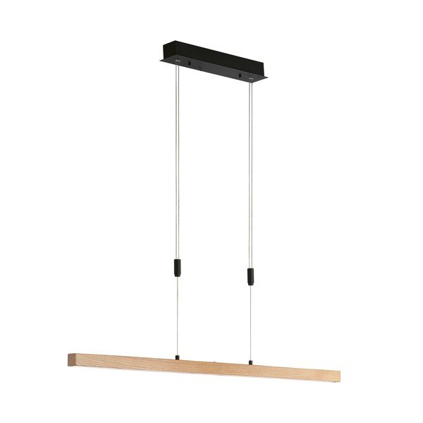 Czarna lampa wisząca LED ze ściemniaczem Straßburg – Fischer & Honsel