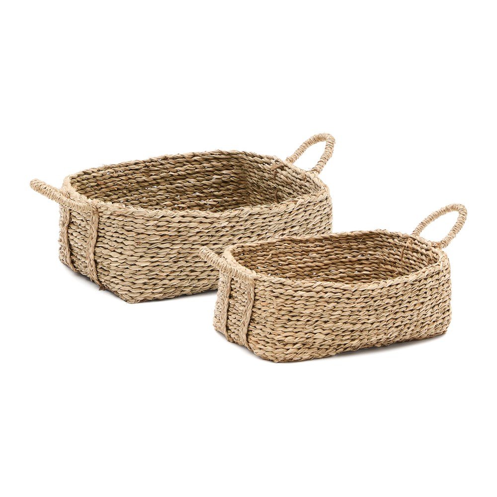 Koszyki z hiacyntu wodnego zestaw 2 szt. 34x24x19 cm Milly – Kave Home