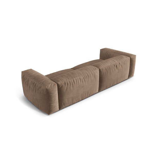 Jasnobrązowa aksamitna sofa modułowa 320 cm Martina – Micadoni -image-2