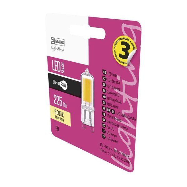 Żarówka LED EMOS Classic JC A++ Warm White, 2W G9-image-1