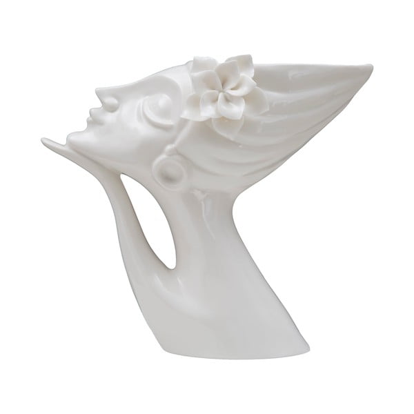 Biały porcelanowy wazon Mauro Ferretti Thinking Woman