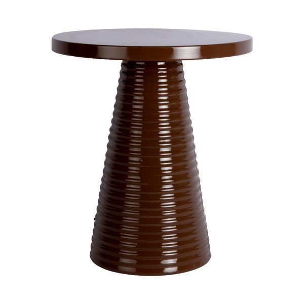Metalowy okrągły stolik ø 40 cm Catania Ribbed – Leitmotiv
