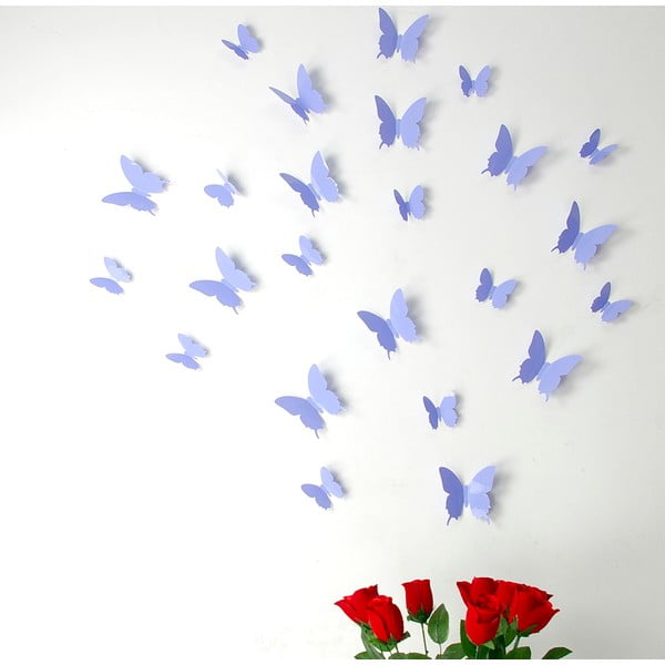 Zestaw 12 naklejek 3D Ambiance Butterflies