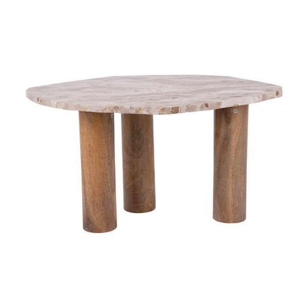 Stolik z blatem w dekorze marmuru 50x75 cm Organic  – Leitmotiv