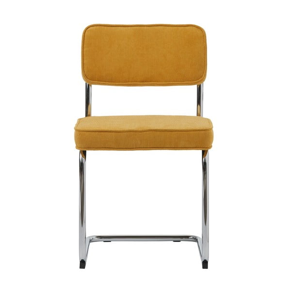 Żółte sztruksowe krzesło Rupert – Unique Furniture-image-3