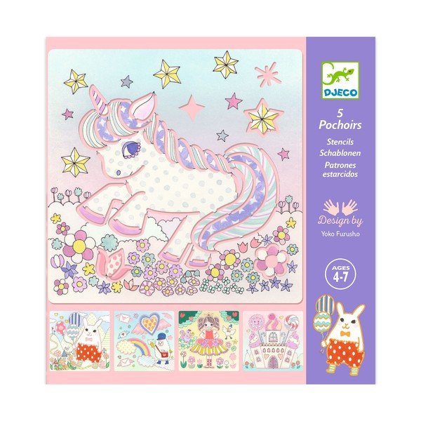 Zestaw 4 szablon Djeco Kawaii-image-1