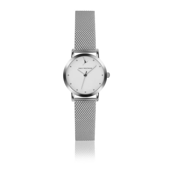 Zegarek damski z bransoletką ze stali nierdzewnej w srebrnym kolorze Emily Westwood Bussiness