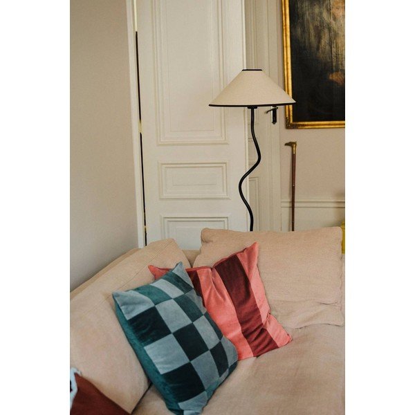 Biała/czarna tekstylna lampa stojąca ze ściemniaczem (wysokość 148 cm) Juliet – Jotex-image-3