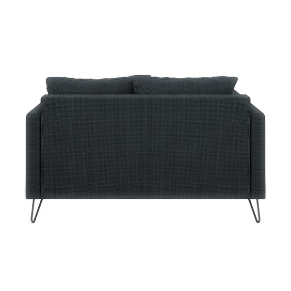 Ciemnoszara sofa  z tkaniny szenilowej 140 cm Freya – Ropez-image-2