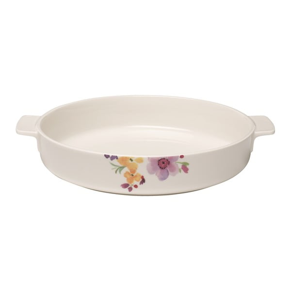 Porcelanowe naczynie do zapiekania z motywem kwiatów Villeroy & Boch Mariefleur Basic