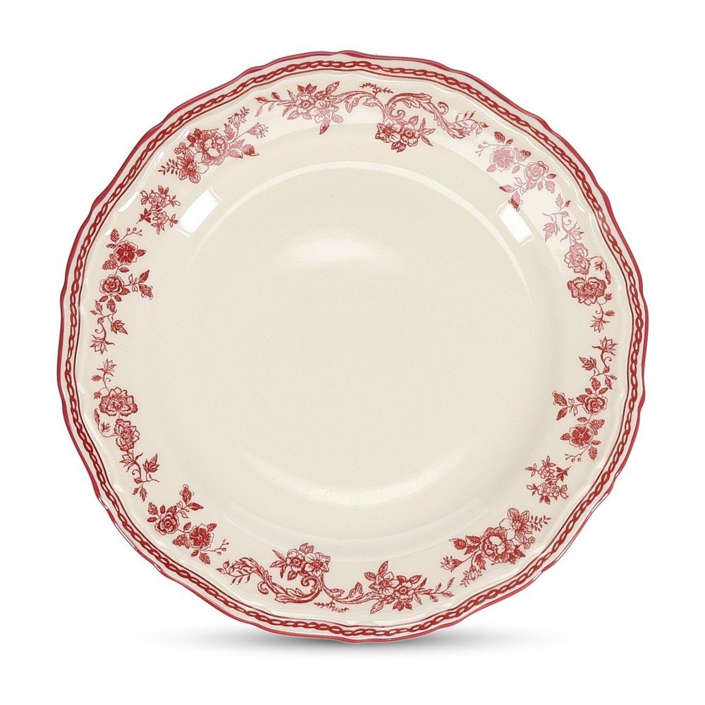 Bordowy/w kolorze kości słoniowej porcelanowy talerz deserowy ø 21,5 cm Cyril – S|P Collection