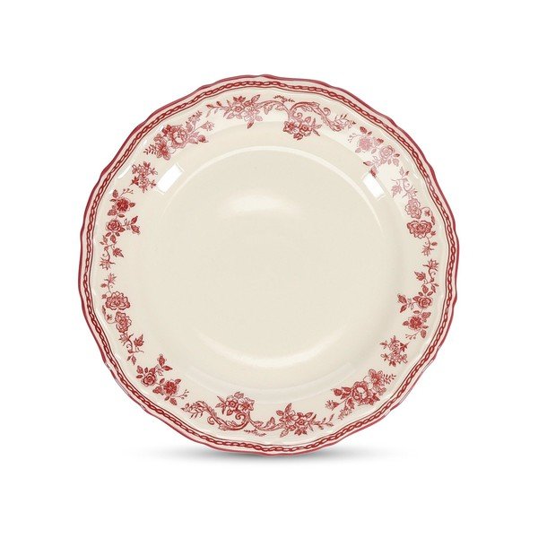 Bordowy/w kolorze kości słoniowej porcelanowy talerz deserowy ø 21,5 cm Cyril – S|P Collection