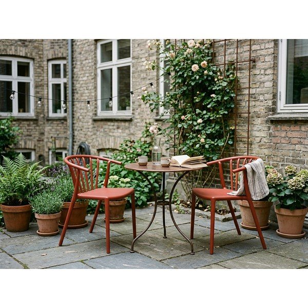 Brązowe plastikowe krzesło ogrodowe Capri – Bonami Essentials-image-1