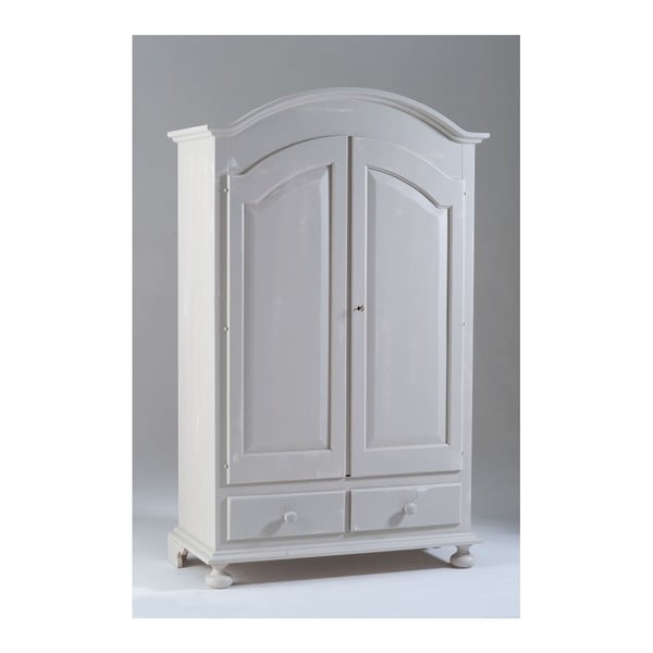 Biała 2-drzwiowa szafa drewniana Castagnetti Nadine