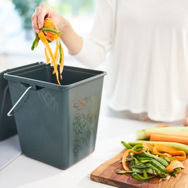 Ciemnozielony pojemnik na odpadki organiczne 7 l Greenlije – Rotho-image-1