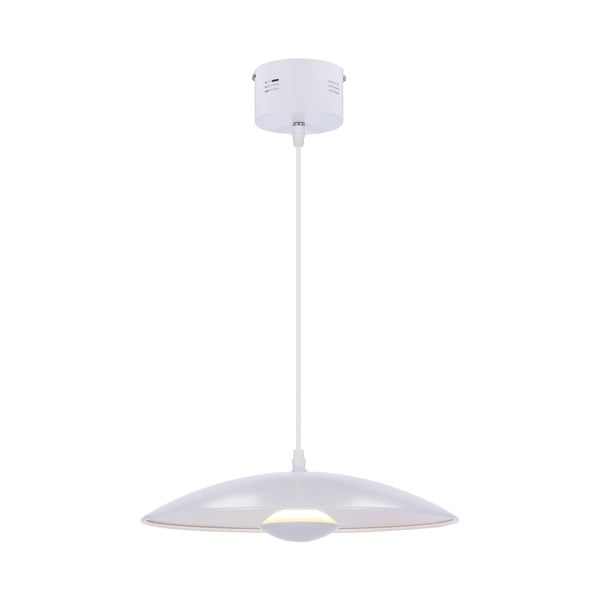 Biała lampa wisząca LED z metalowym kloszem Lund – Candellux Lighting-image-2