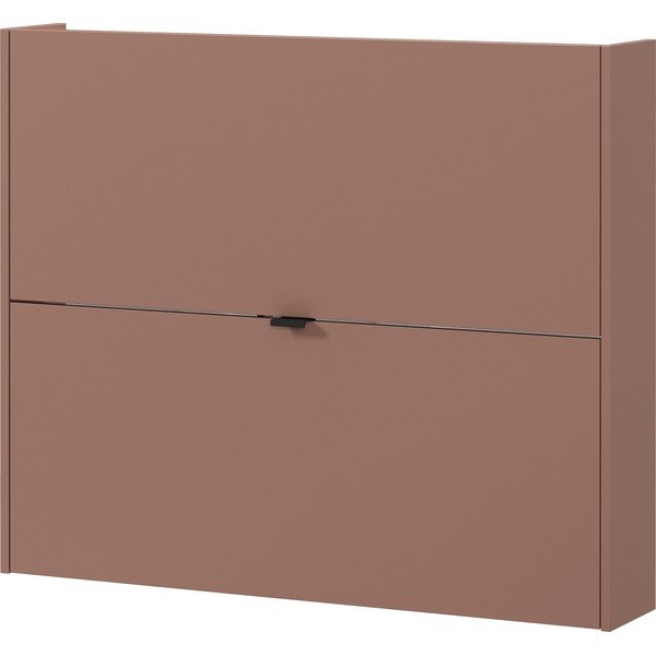 Brązowa uchylna/wisząca szafka na buty w dekorze dębu 100x83x18 cm Ameca – Germania