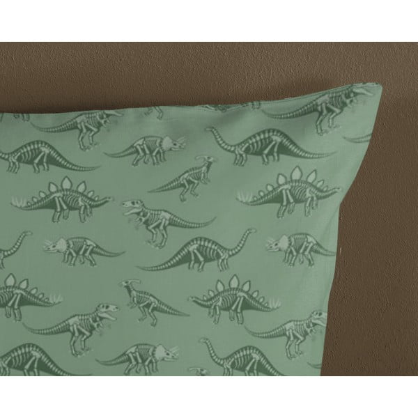 Zielono-beżowa bawełniana pościel dziecięca do łóżeczka 100x135 cm Gabi – Good Morning-image-3